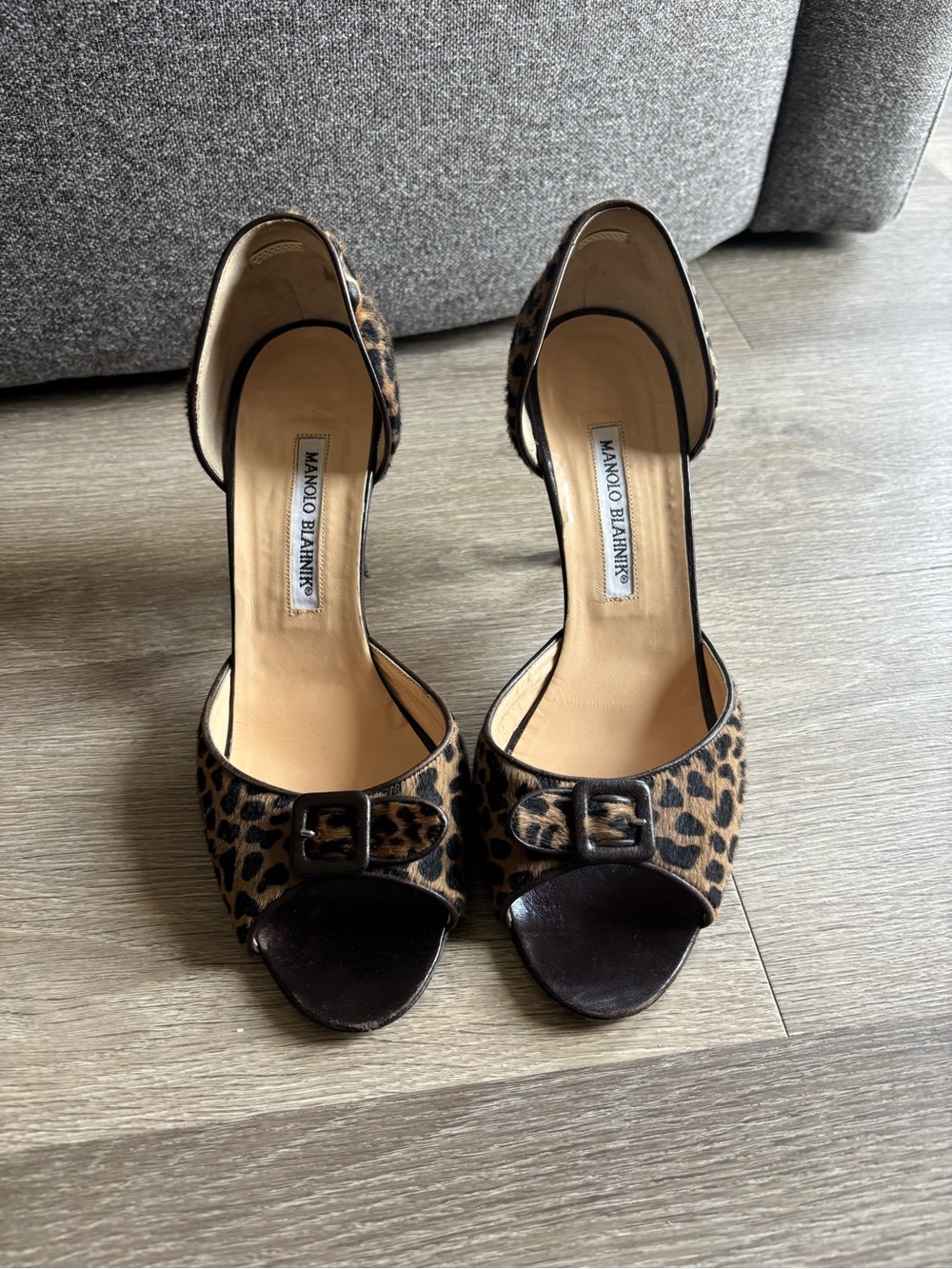 MANOLO BLAHNIK Animal Print D'Orsay Pump Size 39.5/9.5